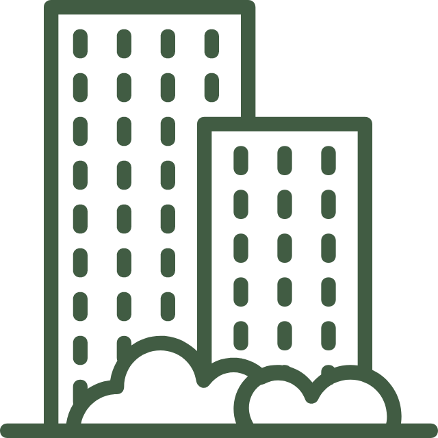 commercial building and construction apartment block icon