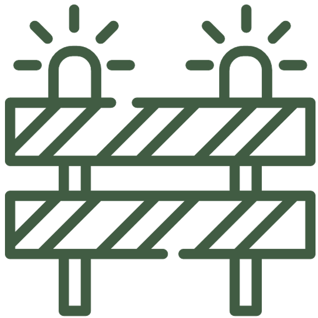 civil works barrier icon